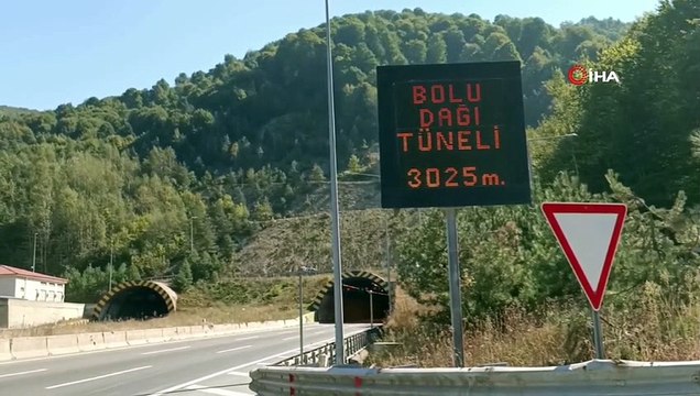 TEM Otoyolu Bolu Dağı geçişinde onarım çalışması başladı