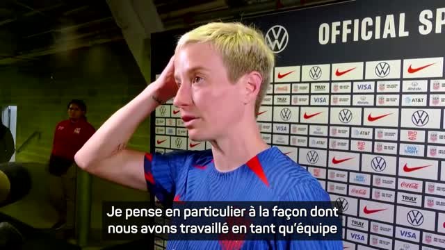 États-Unis - Rapinoe : Je suis très fière des progrès que nous avons réalisés