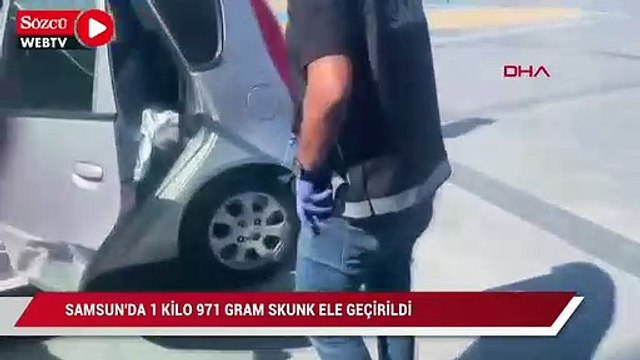 Samsun'da 1 kilo 971 gram skunk ele geçirildi