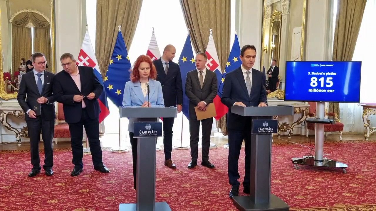 ZÁZNAM: Premiér: Slovensko podalo tretiu žiadosť o platbu vo výške 815 miliónov eur