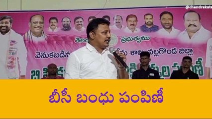 నల్గొండ: బీసీ బంధు చెక్కుల పంపిణీ