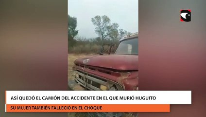 Así quedó el camión del accidente en el que murió Huguito