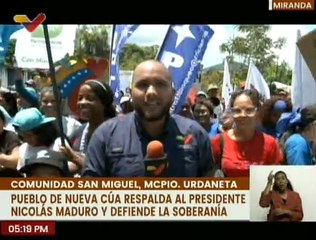 Habitantes de Nueva Cúa se movilizan en respaldo al Presidente Nicolás Maduro