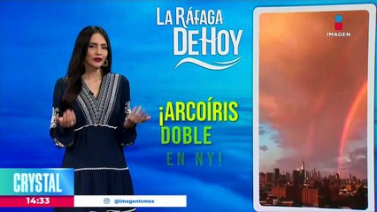 Captan arcoíris doble en Nueva York