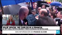 Informe desde París: rey Carlos III habló ante el Senado francés en visita de Estado