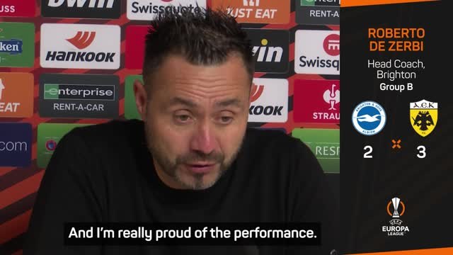 De Zerbi sees the positives as Brighton suffer defeat in European debut