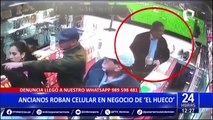 Cercado de Lima: ancianos roban celular en el centro comercial “El Hueco”