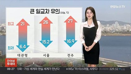 [날씨] 큰 일교차, 낮 서울 26도…주말 쾌청한 가을