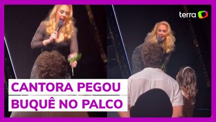 Cantora Adele aceita ser madrinha de casal brasileiro durante show em Las Vegas