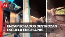 Fue incendiada una escuela en Oxchuc, Chiapas
