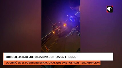 Motociclista resultó lesionado tras un choque
