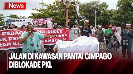 PKL Blokade Jalan dan Usung Keranda Jenazah di Padang, Dilarang Jualan di Pantai
