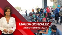 Migrantes varados en Irapuato solicitan apoyo de autoridades para seguir su viaje. Magda González, 21 de septiembre de 2023