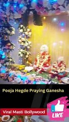 Pooja Hegde Praying Ganesha