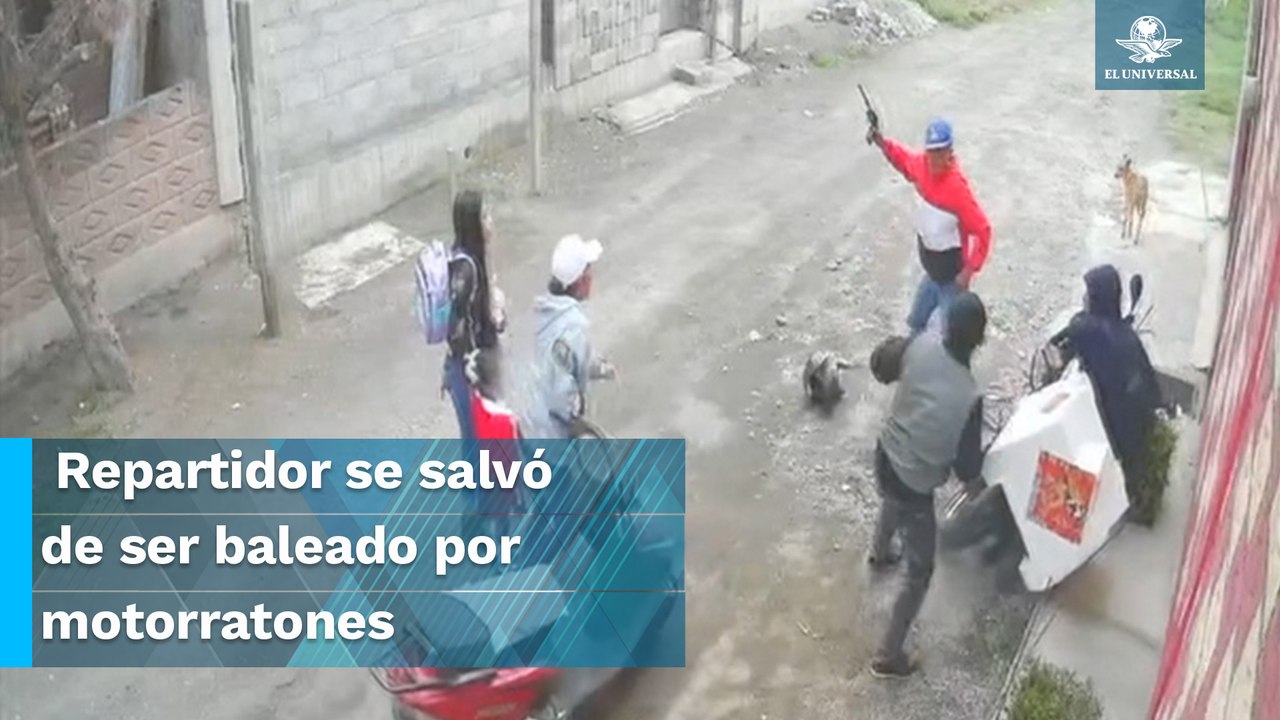 Repartidor rifado, se enfrenta a dos motorratones y evita que le quiten su moto