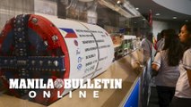 Miniature tunnel boring machine used in the construction of the Metro Manila Subway unveiled