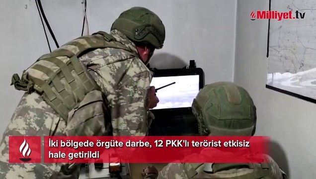 İki bölgede örgüte darbe! 12 PKK'lı terörist etkisiz hale getirildi