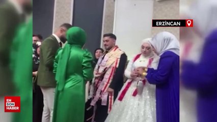 Erzincan'da bir garip takı töreni: Geline ayçiçek yağı taktı