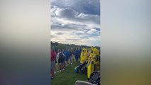 8 de la mañana y este es el ambiente en un campo español: locura en la Solheim Cup