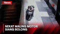 Nekat Gasak Motor Siang Bolong, Dua Maling di Pademangan Terekam CCTV