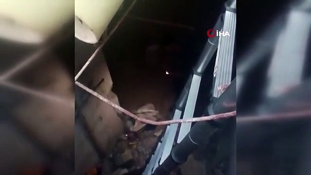Kuyuya düşen yavru kedi itfaiye ekipleri tarafından kurtarıldı