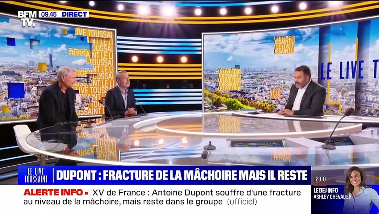 Antoine Dupont sort sur blessure contre la Namibie hier soir. © Norbert Scanella / Panoramic / Bestimage