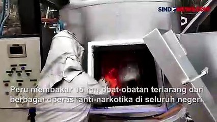 15 Ton Narkoba Hasil Sitaan Dibakar di Lima, Peru