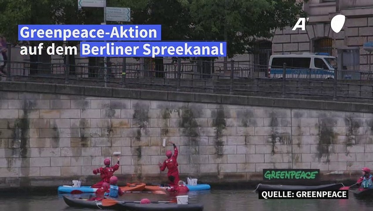Greenpeace protestiert vor Bundestag gegen Reform des Klimaschutzgesetzes