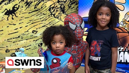Spider-ma! Mum surprises Spiderman-obsessed son by dressing up as superhero for entire day