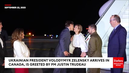 WATCH: Ukraine's Zelensky Lands In Canada, Is Greeted By Justin Trudeau