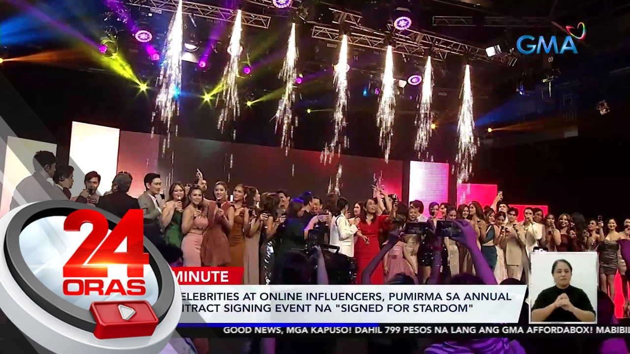 Halos 50 celebrities at online influencers, pumirma sa annual grand contract signing event na "Signed for Stardom" | 24 Oras