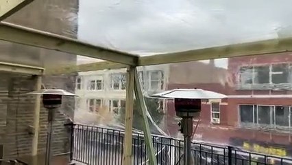 Tarp Supply Clear PVC Outdoor Seating Enclosure - Taxim in Chicago
