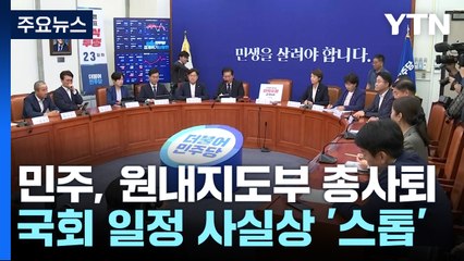 민주, 원내지도부 '공백'...국회 일정 사실상 '스톱' / YTN
