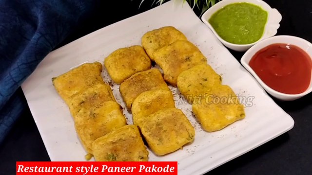 रेस्टोरेंट जैसे फूले फूले पनीर के पकोड़े | Paneer pakode recipe | Paneer ke pakode recipe | Paneer