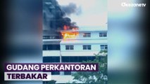 Korsleting Listrik, Gudang Perkantoran di Jakarta Utara Terbakar