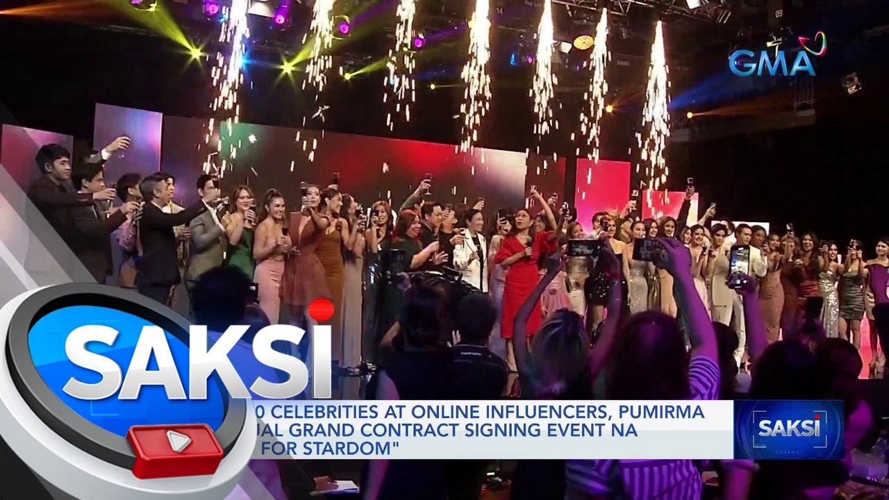 Halos 50 celebrities at online influencers, pumirma sa annual grand contract signing event na "Signed for Stardom" | Saksi