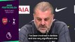 Postecoglou expects 'a hell of a challenge' against Arsenal