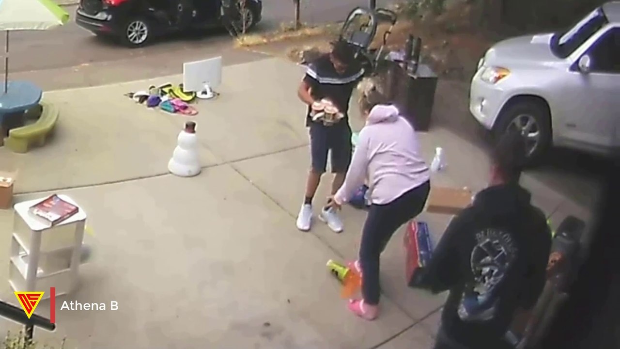 Food Delivery Driver Accidentally Drops Slurpee Caught on Ring Camera | Doorbell Camera Video