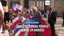 Carlos III termina périplo francês em Bordéus