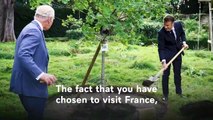 Page de pub : Emmanuel Macron met en ligne ce soir un clip vidéo le montrant avec le roi Charles III pendant sa visite en France et ses différentes rencontres avec lui