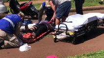Mulher quebra a perna em colisão traseira no Cascavel Velho
