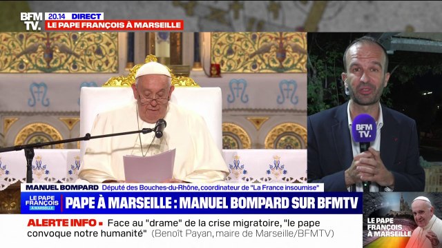 Discours du pape François sur les migrants en Méditerranée: Ce message du pape est fort et résonne avec nos propres aspirations , affirme Manuel Bompard (LFI)