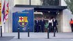 Laporta y Xavi salen de las oficinas del Barça tras firmar la renovación