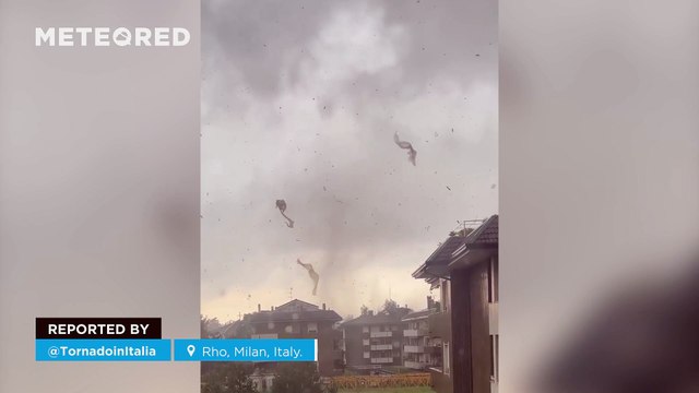 Shocking tornado hit Milan, Italy