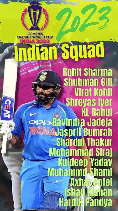 India Squad for World Cup 2023