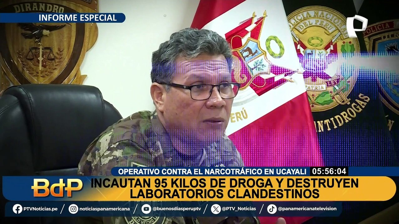 PNP incauta 95 kilos de droga y destruye laboratorios clandestinos en Ucayali
