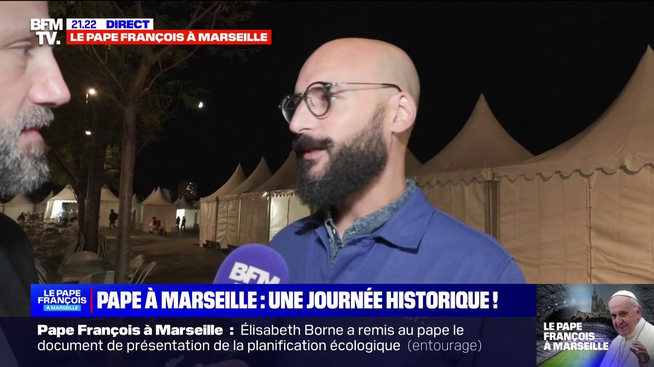 "On peut être fiers qu'il soit là": La réaction de Sylvain, co-organisateur d'un banquet solidaire pour la venue du pape François à Marseille