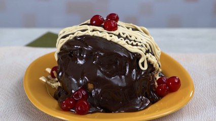 Panetone com creme de chocolate