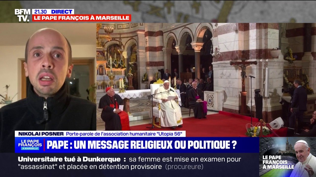 Discours du pape François sur les migrants en Méditerranée: "On remercie cette prise de parole avec l'écho et l'importance qu'il a dans le monde", affirme Nikolai Posner (association "Utopia 56")