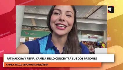 COLOMBIA DESTACADA PARTICIPACIÓN DEL PATINAJE MISIONERO  PATINADORA Y REINA CAMILA TELLO CONCENTRA SUS DOS PASIONES